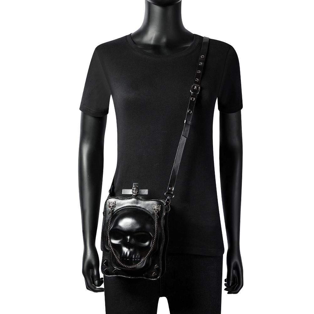 Big Skull Punk Crossbody Bag 