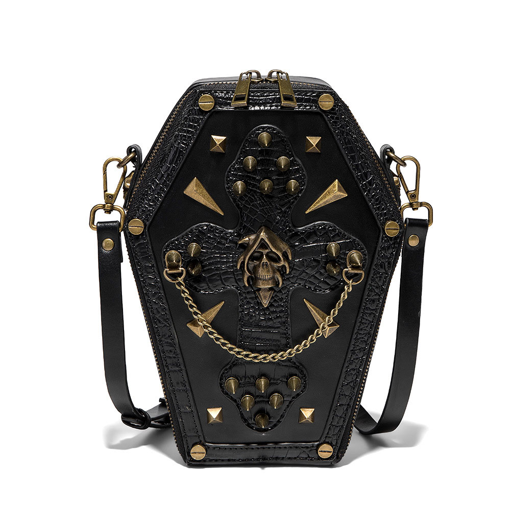 Gothic Cascade Shaped Studded Crossbody Bag