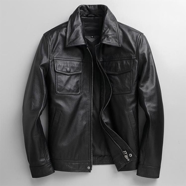 Full Sleeve Retro PU Leather Jacket